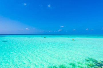 宮古島の海　Beautiful beach in Miyakojima Island, Okinawa.