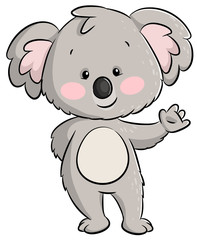 Niedlicher winkender Koala - Vektor-Illustration © Christine Wulf