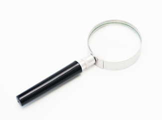 Isolated of Magnifier glass on white background and clipping path.-Image.