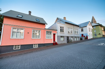 Beautiful colors of Reykjavik homes, Iceland