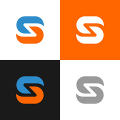 S letter logo template, initial letter S icon design, vector illustration