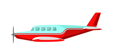 Fototapeta premium Commercial airplane flat vector illustrations