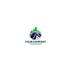 Camp Nature Logo Design Vector