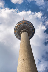 Alexanderplatz Tower in Berlin on a summer day, Germany