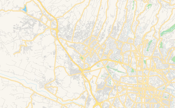 Printable street map of Cimahi, Indonesia