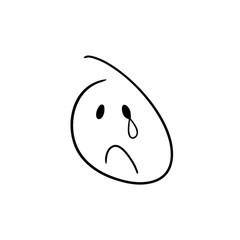 sad expression line draw