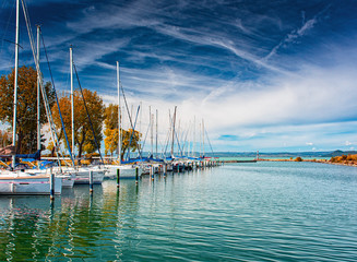 Port of Balatonfoldvar, Hungary.