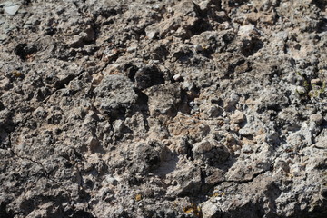 the texture of the stone relief, gray