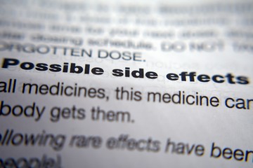 Possible Side effects on Medicine info Sheet