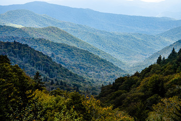 View Of The Mountains At The Smokey Mountains National Park