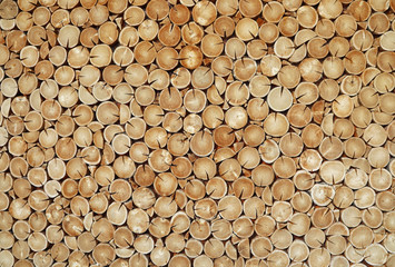 wide wall of woodshed