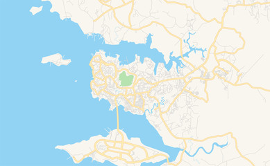 Printable street map of Tanjung Pinang, Indonesia