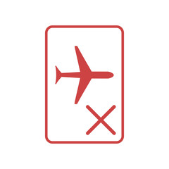 Fototapeta premium airplane mode symbol