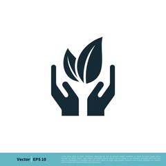 Fototapeta na wymiar Ecology, Eco Green Icon Vector Logo Template Illustration Design. Vector EPS 10.