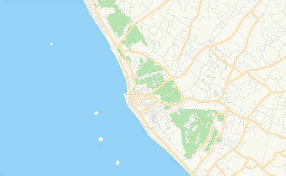 Printable street map of Pariaman, Indonesia