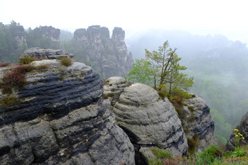 Bastei im Elbsandsteingebirge, sächsische Schweiz, Deutschland