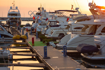Port. Marina. Yacht parking.