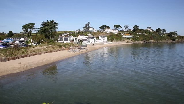 Abersoch harbour beach Gwynedd Wales south coast Llŷn Peninsula popular coast seaside town