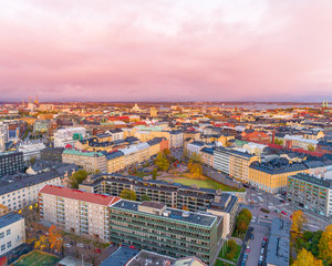 Fototapeta premium Aerial (drone) photo of Helsinki city, Finland