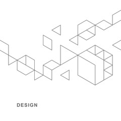 Abstract geometric technological background. Vector creative design.