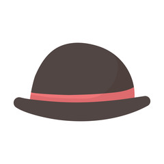 bowler hat with red ribbon icon