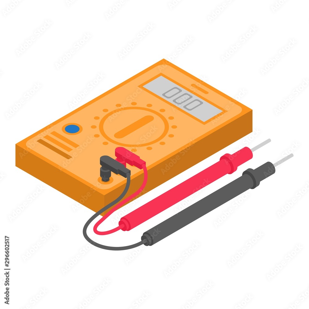 Poster voltage tester icon. isometric of voltage tester vector icon for web design isolated on white backgr