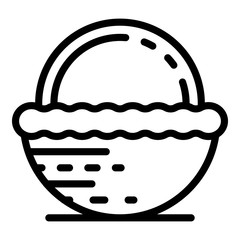 Fruit wicker icon. Outline fruit wicker vector icon for web design isolated on white background