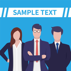 Business People Group Diverse Team. Business team concept. Project team. Employee group. Vector illustration flat design style. Symbol of teamwork, cooperation, partnership, confidence, success.