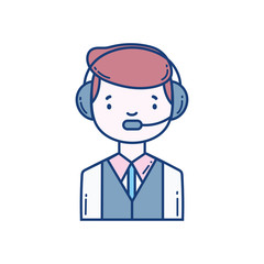 operator with headset travel aviation transport airport