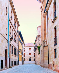 Medieval city of Salamanca in the center of Spain in a cloudy day