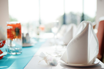 wedding or banquet table setting
