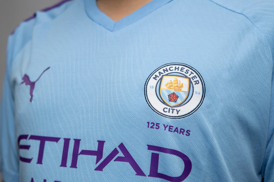 Logo Of  Manchester City Football Club On The Jersey