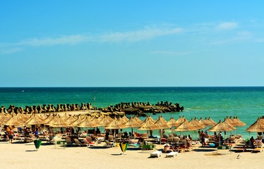 Obraz premium the beach of Mangalia resort Romania