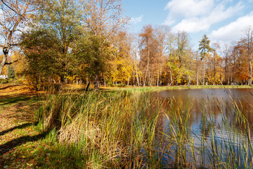 Jesień w Parku Lubomirskich, Białystok, Podlasie, Polska © podlaski49
