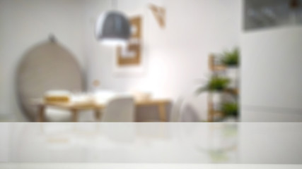 Table background of free space and home interior 
