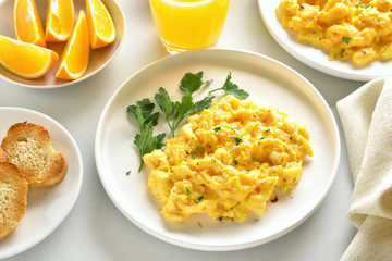 Scrambled eggs for breakfast