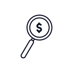 Isolated lupe icon line vector design