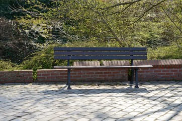 Bench at street in Leuven, Belgium