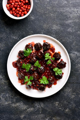 Meatballs with cranberry sauce