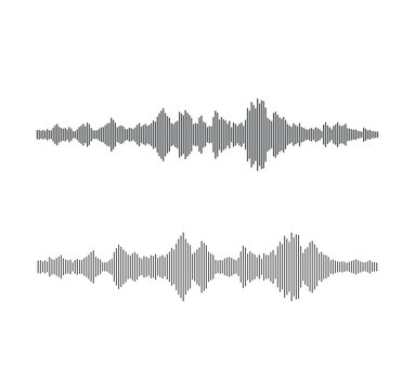 Sound wave flat vector illustration isolated template