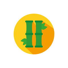 Isolated plant with leaves block vector design