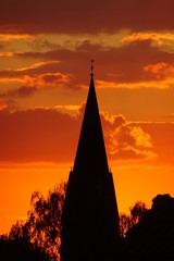 Obraz premium Silhouette sunrise