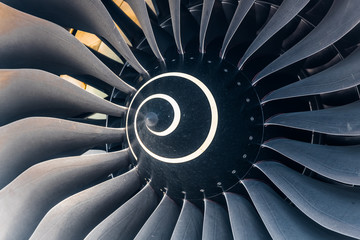 Curved blades of aircraft turbine