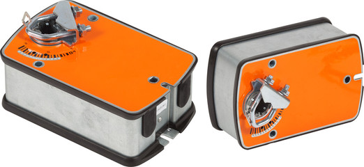 Orange ventilation damper actuator isolated