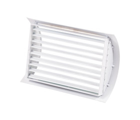Supply and exhaust ventilation grilles on white background