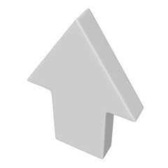 Fototapeta premium Arrow sign object 3d render illustration isolated on white background
