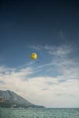 Paragliding over Montenegro mountains