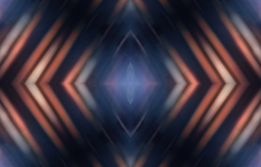 Naklejka premium Dark abstract futuristic background. Neon lines glow. Neon lines, shapes. Multi-colored glow, blurry lights, bokeh. Empty stage background