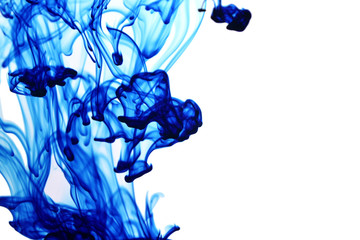 Food Blue Coloring drop in Water Abstract Texture