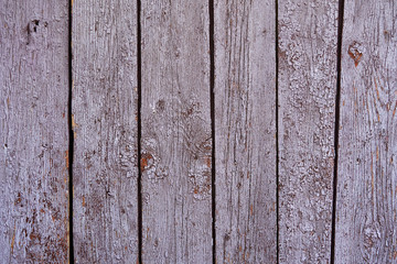 Vintage wood background with peeling paint, purple color